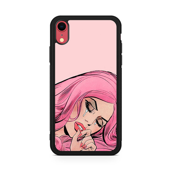 Crying Girl Pink iPhone XR Case
