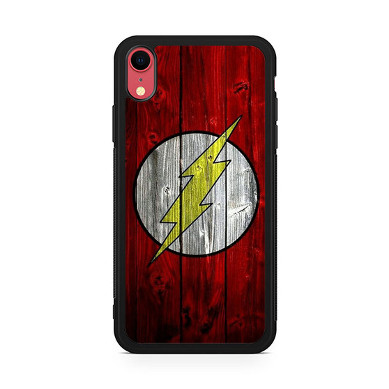 Flash Logo Wood iPhone XR Case