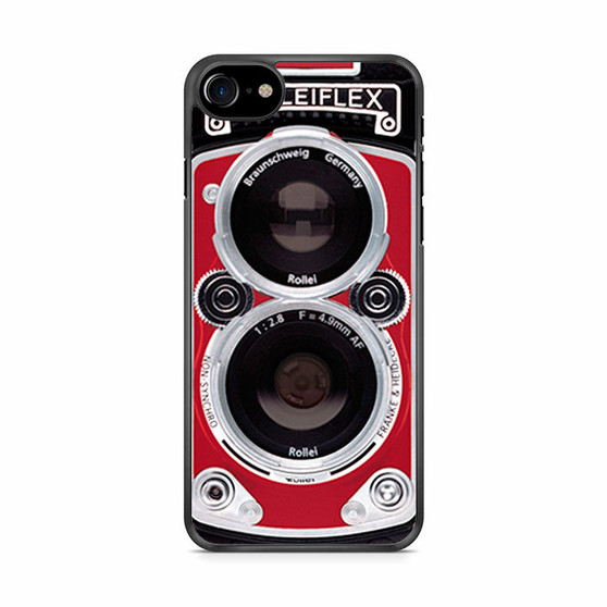 Red Rolleiflex Dual lens iPhone SE 2020 Case