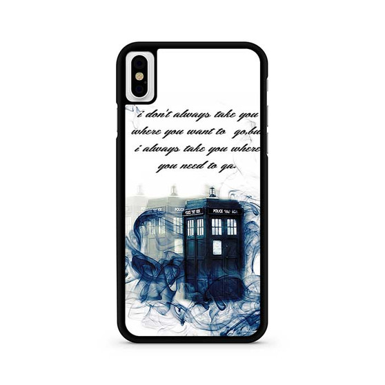 tardis doctor who smoke quotes iPhone X / XS | iPhone XS Max Case