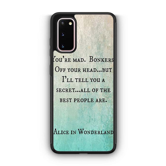 Alice In Wonderland Quotes Samsung Galaxy S20 5G Case