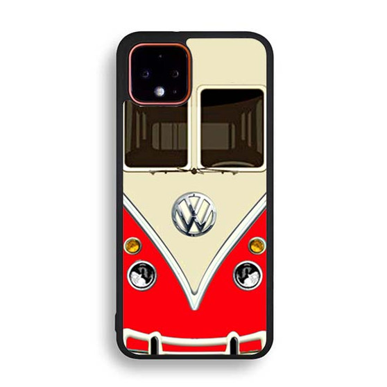 red vw retro bus Google Pixel 4 | Pixel 4A | Pixel 4 XL Case