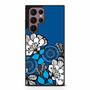 Blue Flora Motif Samsung Galaxy S22 Ultra Case
