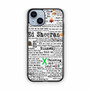 Ed Sheeran Quotes 1 iPhone 14 Case