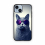 Hipster Cat With Galaxy Glasses iPhone 14 Case