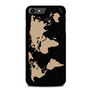 Black Wood Worlds Map iPhone SE 2022 Case