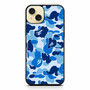 Bape Blue Camo iPhone 15 Plus Case