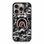 Bape Shark Black Camo iPhone 15 Pro Case