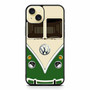 green vw retro bus iPhone 15 Plus Case