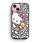 hello kitty leopard background iPhone 15 Case