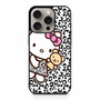 hello kitty leopard background iPhone 15 Pro Case