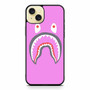 Pink Bape Shark iPhone 15 Plus Case