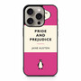 pride and prejudice penguin Book pink iPhone 15 Pro Case