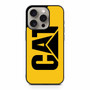 yellow caterpillar logo iPhone 15 Pro Case