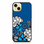 Blue Flora Motif iPhone 15 Plus Case