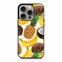 Pineapple Banana Coconut art iPhone 15 Pro Case