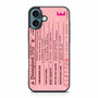 pink disneyland ticket iPhone 16 Plus Case