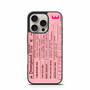pink disneyland ticket iPhone 16 Pro Case
