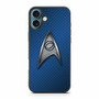 Star Trek Logo Blue Metal iPhone 16 Plus Case