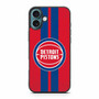 Detroit Pistons 3 iPhone 16 Plus Case