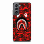 Bape Shark Red Camo Samsung Galaxy S21 Case
