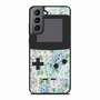 blue floral gameboy Samsung Galaxy S21 Case
