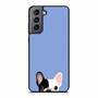Cute French Bulldog Light Blue Samsung Galaxy S21 Case