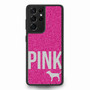 Pink Glitter Original Victoria's Secret Samsung Galaxy S21Ultra Case