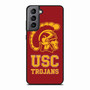Usc Trojans logo on red Samsung Galaxy S21 Case
