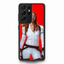 Black Widow In White Suit Samsung Galaxy S21 Ultra Case