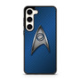 Star Trek Logo Blue Metal Samsung Galaxy S23 Case