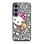 hello kitty leopard background Samsung Galaxy S24 Case
