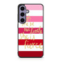 pink strip quotes Samsung Galaxy S24 Case