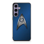 Star Trek Logo Blue Metal Samsung Galaxy S24 Case