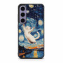 Cute Cat in The Starry Night Samsung Galaxy S25 Series Case