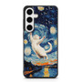 Cute Cat in The Starry Night Samsung Galaxy S25+ Case