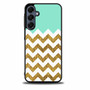 Blue Glitter Gold Chevron Samsung Galaxy A16 5G Case