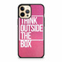 Think Outside The Box Pink Glitter iPhone 12 Pro Case