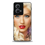 Christina Aguilera Red Lips Motorola Moto Edge Case