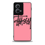 Pink Stussy Innovative Motorola Moto Edge Case