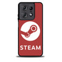 Steam Logo Red Motorola Moto Edge 2025 Case