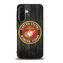 US Marine Corps in Wood Art Samsung Galaxy A36 5G Case