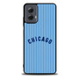 Chicago cubs jersey pattern Motorola Moto G Power Case