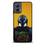 The Mandalorian Boba Fett and Baby Yoda Art Motorola Moto G Power Case
