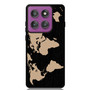 Black Wood Worlds Map Motorola Moto G Power 2025 Case