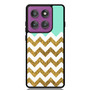 Blue Glitter Gold Chevron Motorola Moto G Power 2025 Case