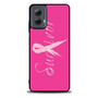 Breast Cancer survivor pink Motorola Moto G Power Case