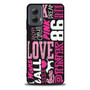 Cute Pink Qiotes Motorola Moto G Power Case