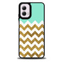 Blue Glitter Gold Chevron Motorola Moto G 5G 2024/ Moto G 5G 2025 Case