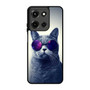 Hipster Cat With Galaxy Glasses Motorola Moto G 5G 2025 Case